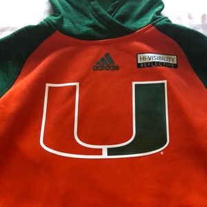 University of Miami hooded sweatshirt